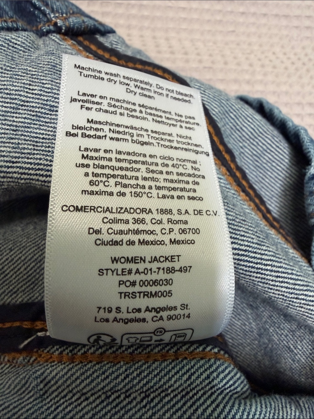 Anine Bing sz S 100% Cotton Denim Chore Barn ALDEN Jean Jacket silver hardware - Picture 12 of 12